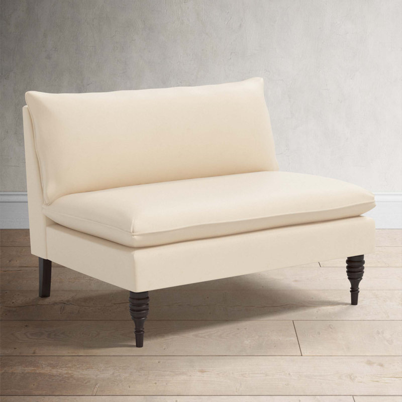 Varick Upholstered 47'' Settee, Classic Pearl Performance Velvet