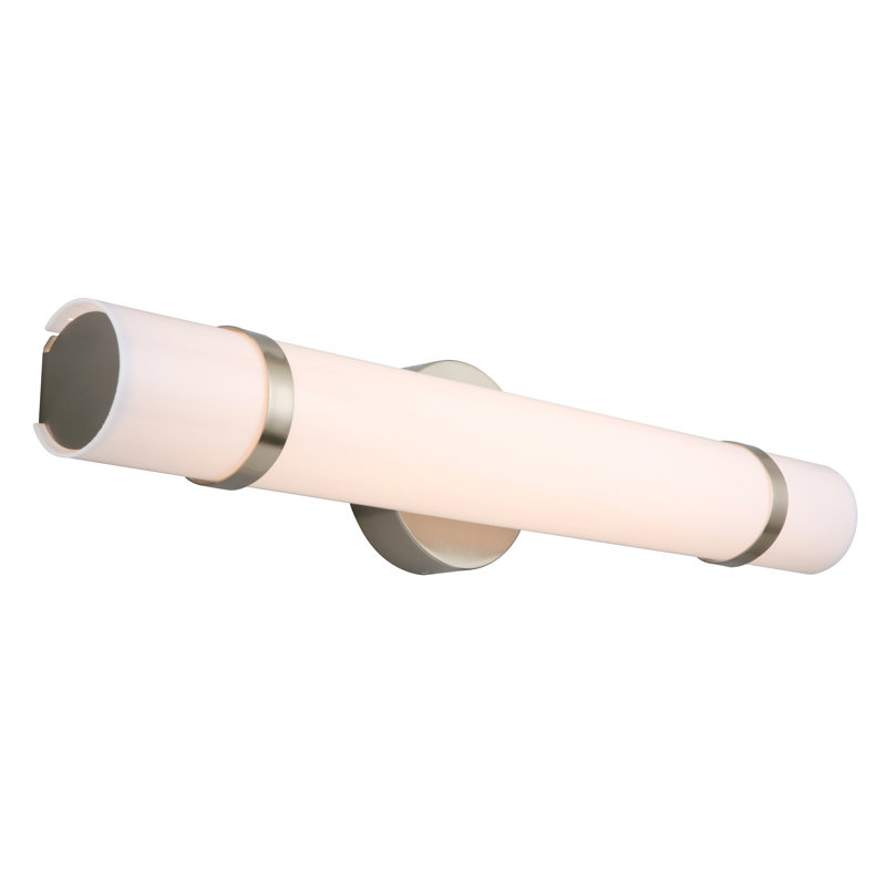 Fleming 1-Light Dimmable LED Satin Nickel Bath Light