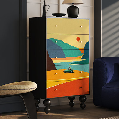 Armoire décorative à tiroirs minimaliste française
