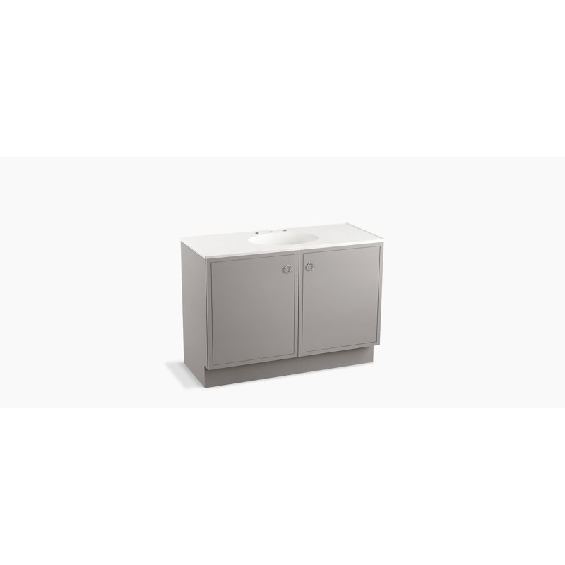 Base de meuble-lavabo Jacquard, Mohair gris