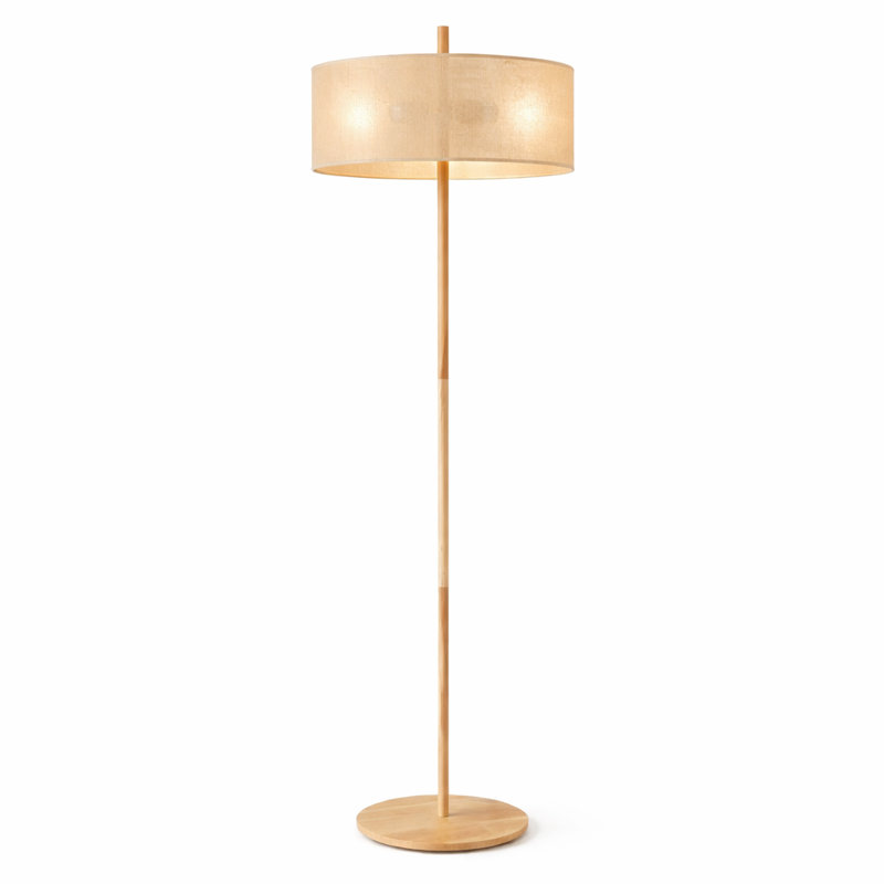 Monte FLOOR LAMP WITH PAPER RATTAN WEAVE SHADE