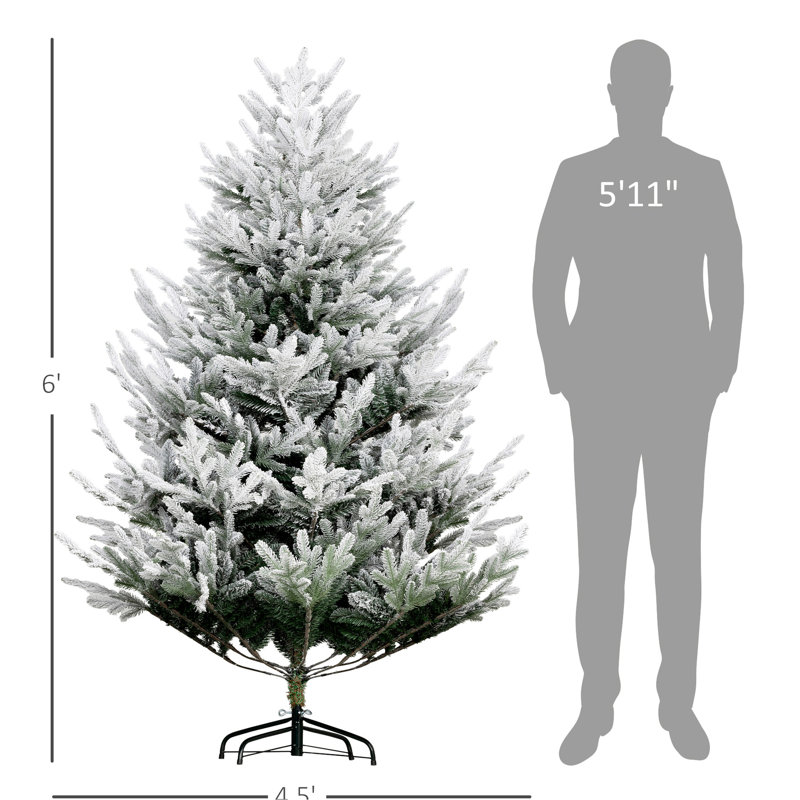 Arbre artificiel 17,49 lb, 6 pieds, 795 branches, ouverture automatique, plastique 19,8 pi