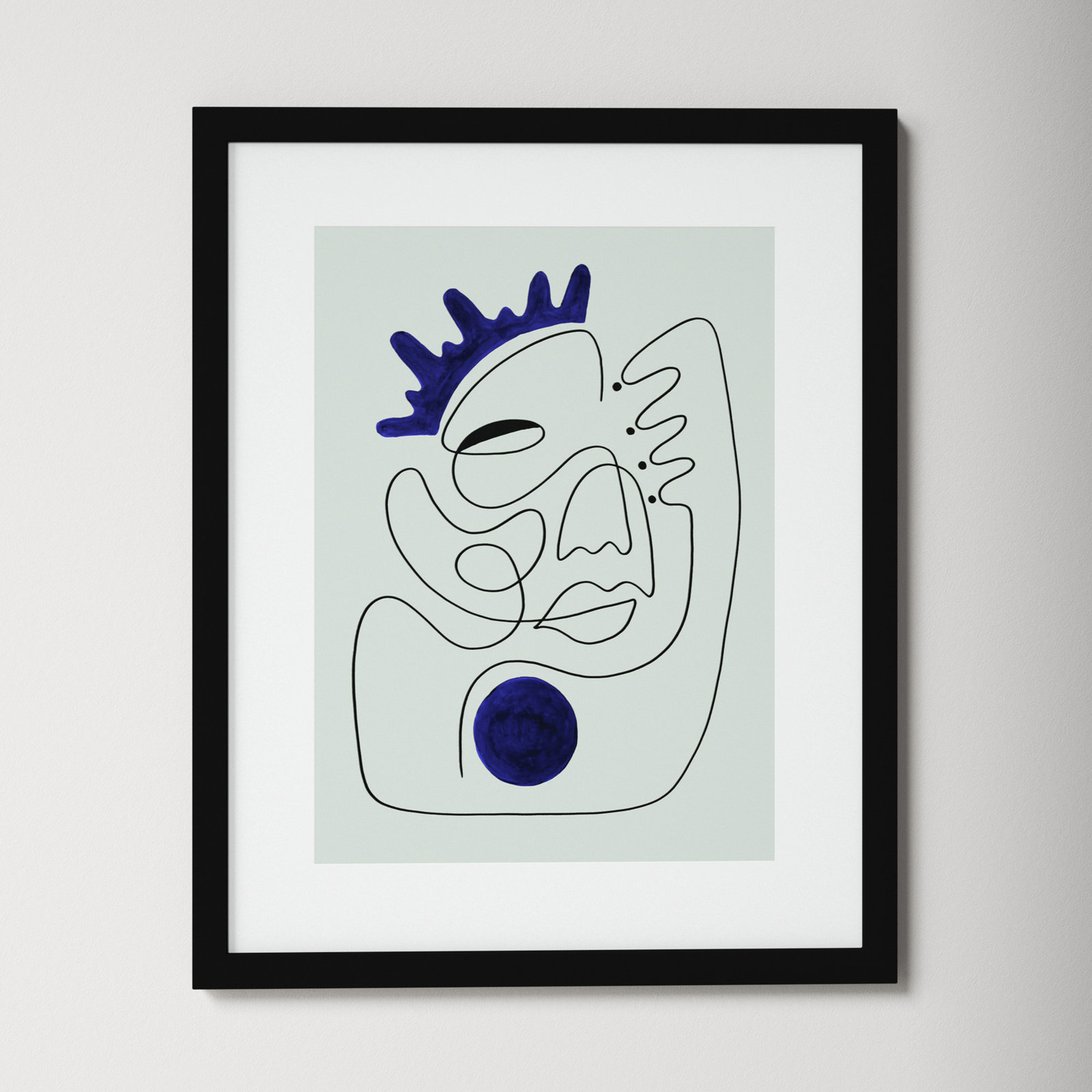 El Rey by Shatha Al Dafai, Noir Black Framed, 25.38" H x 20.38" W x 0.875" D