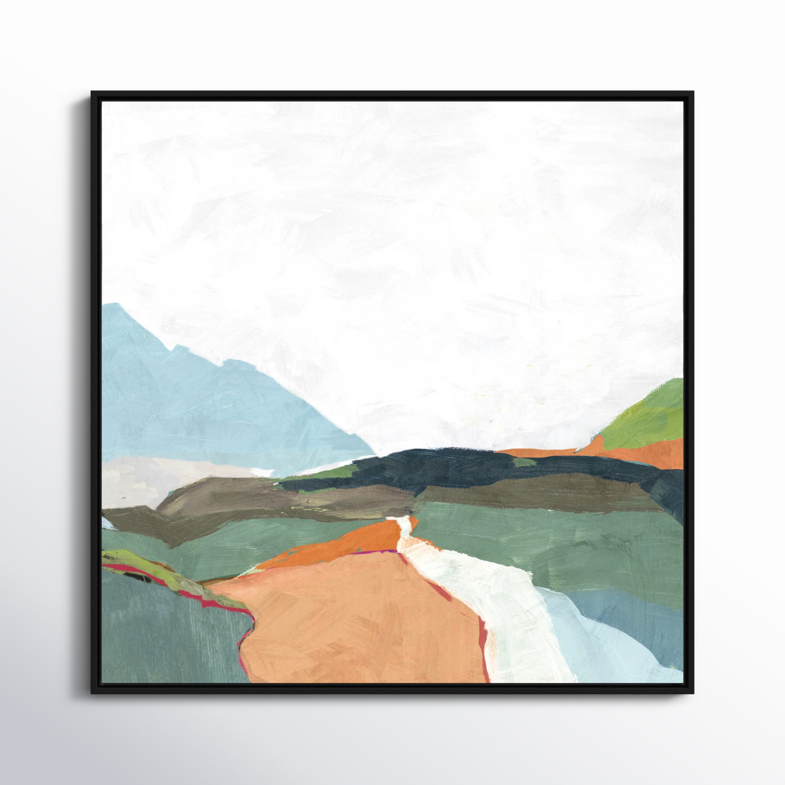 Addy "April Morning" Painting, 46.5" H x 46.5" W, Black