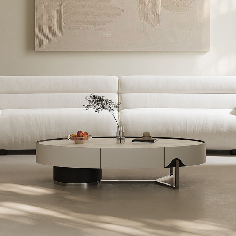 Table basse ovale moderne et simple