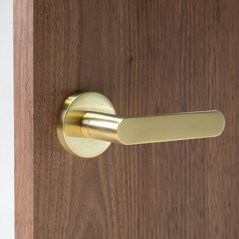 Ensemble de mannequin simple Alpine Rose lever 92, Laiton satiné, Universal/Reversible