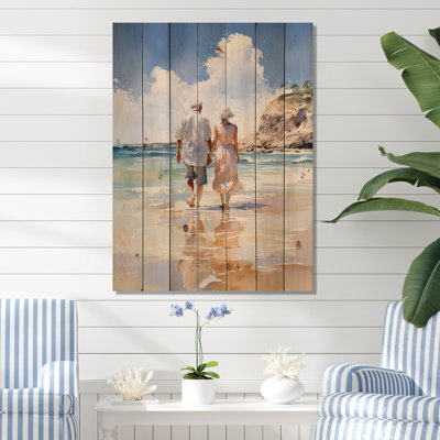 «Beach Photo Loves I» sur bois