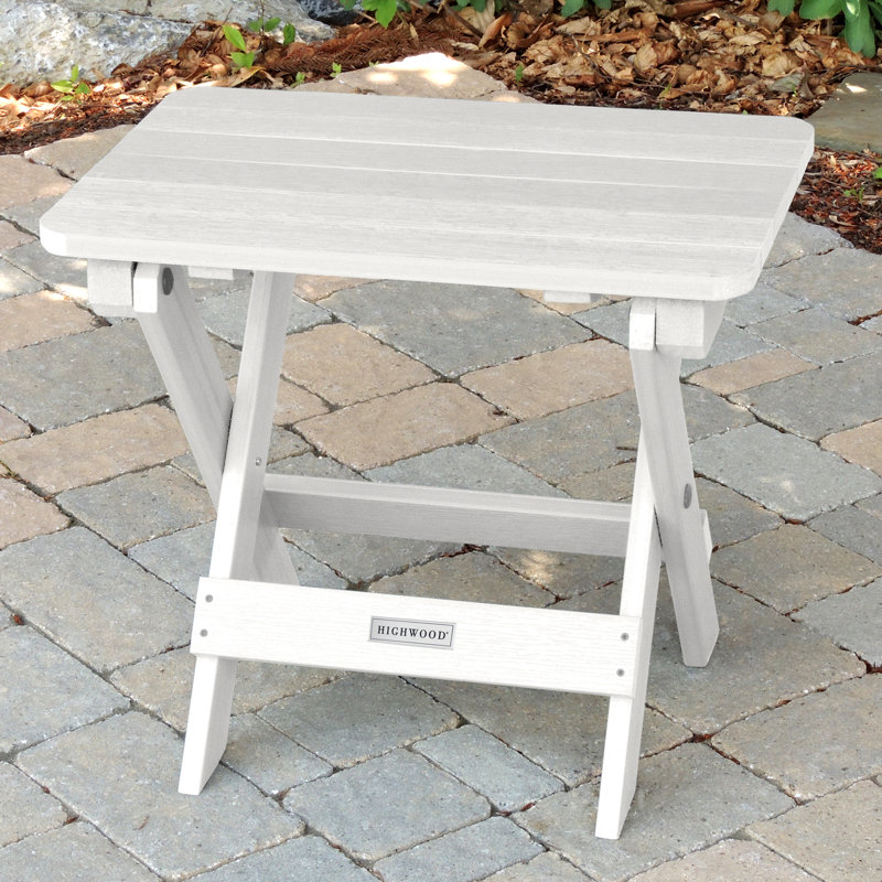 Chaise Adirondack en plastique avec table Anette, Blanc