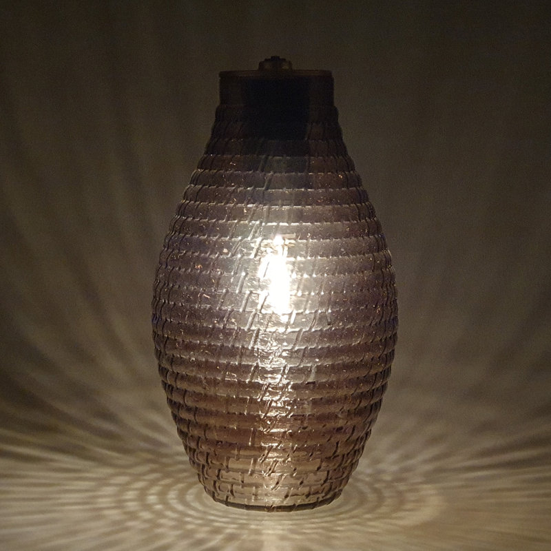 Glass Table Lamp, Brown