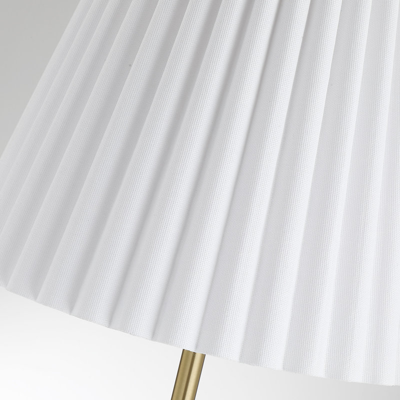 61 in. Modern Brass Floor Lamp With Foot Switch