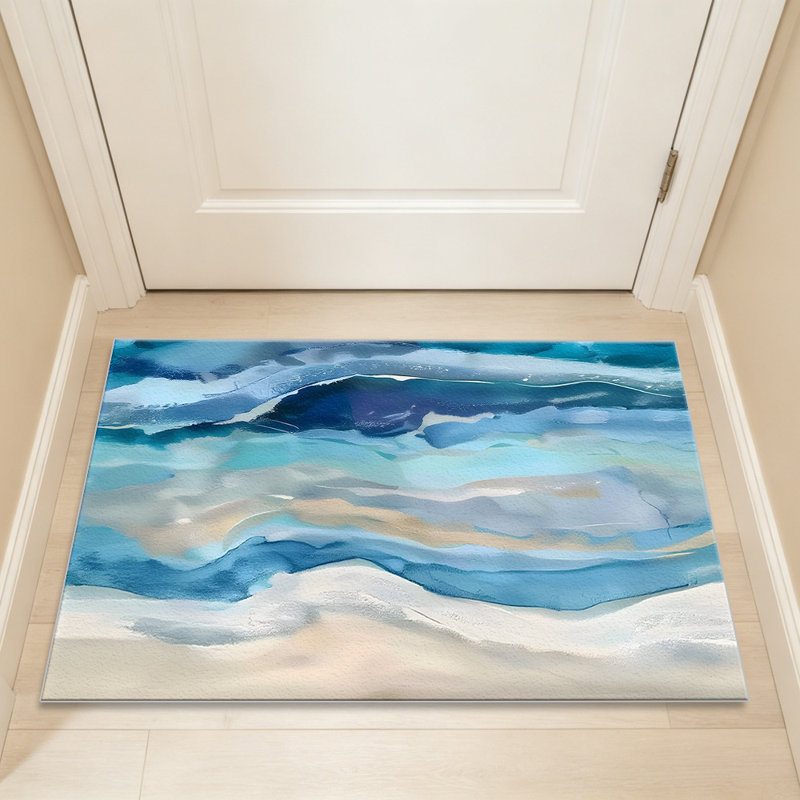 Ocean Abstract   area rugs for Living Room, Soft and Comfortable, Suitable for all seasons, easy to maintain, machine washable Indoor floor mat, Under Table Farmhouse suitable for Bedroom, Dining Room, Study,  Balcony, Home Decor Patio