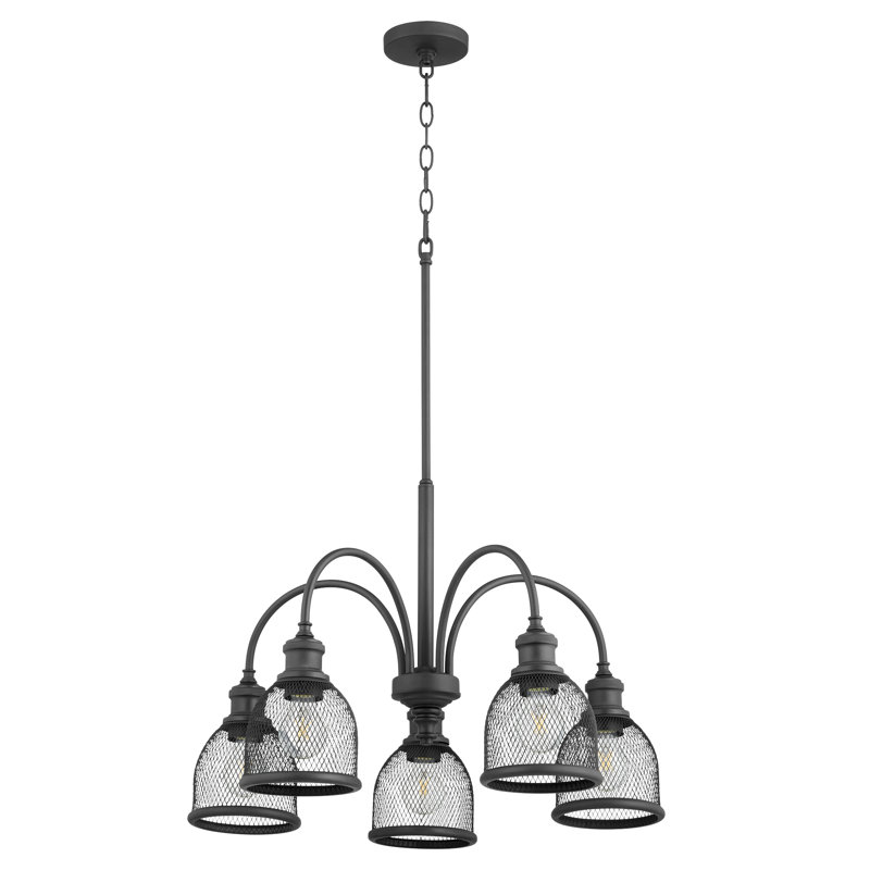 Lustre classique/traditionnel ombré 5 lumières Crowley, Noir