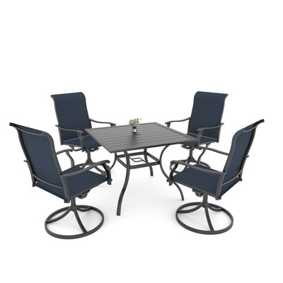 4 - Person Square Steel Outdoor Dining Set