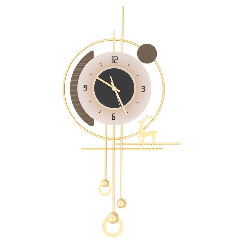 Metal Wall Clock With LED Light, Medium