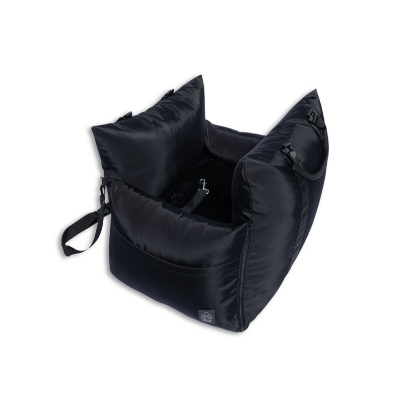 Marco Single Seater Travel Pet Bed, Noir, Noir