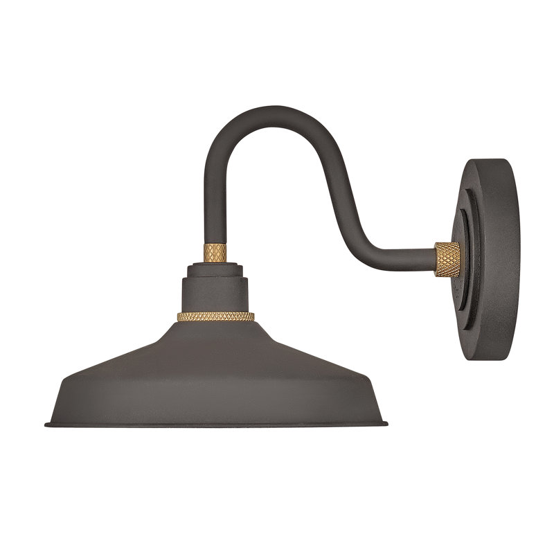 Velarie Aluminium Wall Light, 9.12" H x 9.5" W x 13.25" D, Museum Bronze