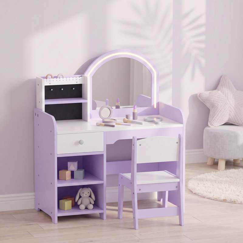 Dressing Table with Mirror and Storage Included