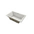 Underscore Bubble Massage Bath Tub in White