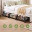 Ensemble de 2 bacs de rangement sous le lit avec roulettes, organisateur de tiroirs de rangement en métal pour chambre à coucher, vêtements, chaussures, couvertures et articles saisonniers