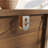 Wood Grain Entryway  1 Person Shoe Cabinet With LED Lights, 2-Tier Storage Console With Fluted Glass Doors For Small Spaces