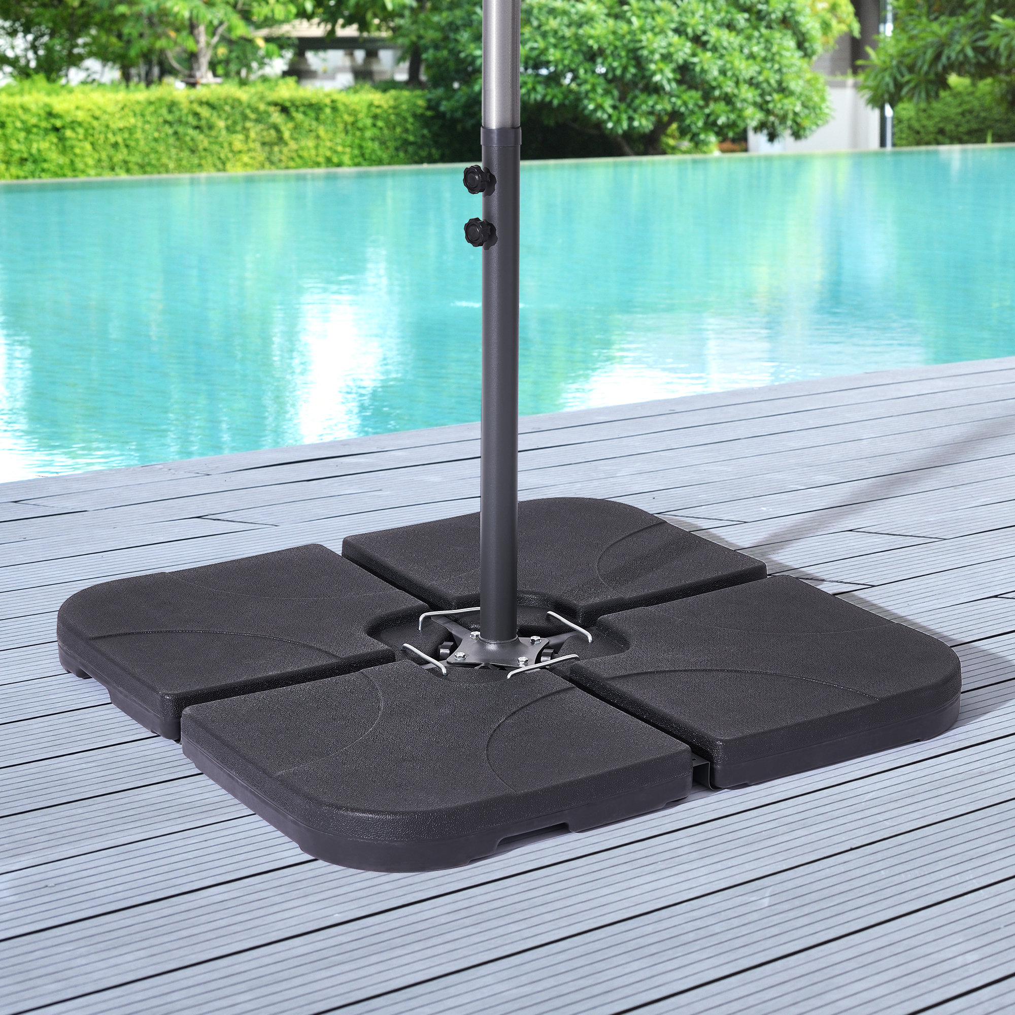 Arlmont & Co. Dusza Plastic Free Standing Umbrella Base Wayfair