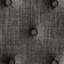 De 2 chaises d'appoint noires / grises antiques, tissu d'aspect lin, bois massif, bouton, dossier à volutes, revêtement gris bois, dossier, look-1554369496