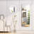 47" X 15.8" Full Length Over The Door Mirror, Shatterproof Full Body Wall Mounted Hanging Mirror With Aluminum Alloy Frame For Bedroom, Living Room, Or Cloakroom, Black-1512792244