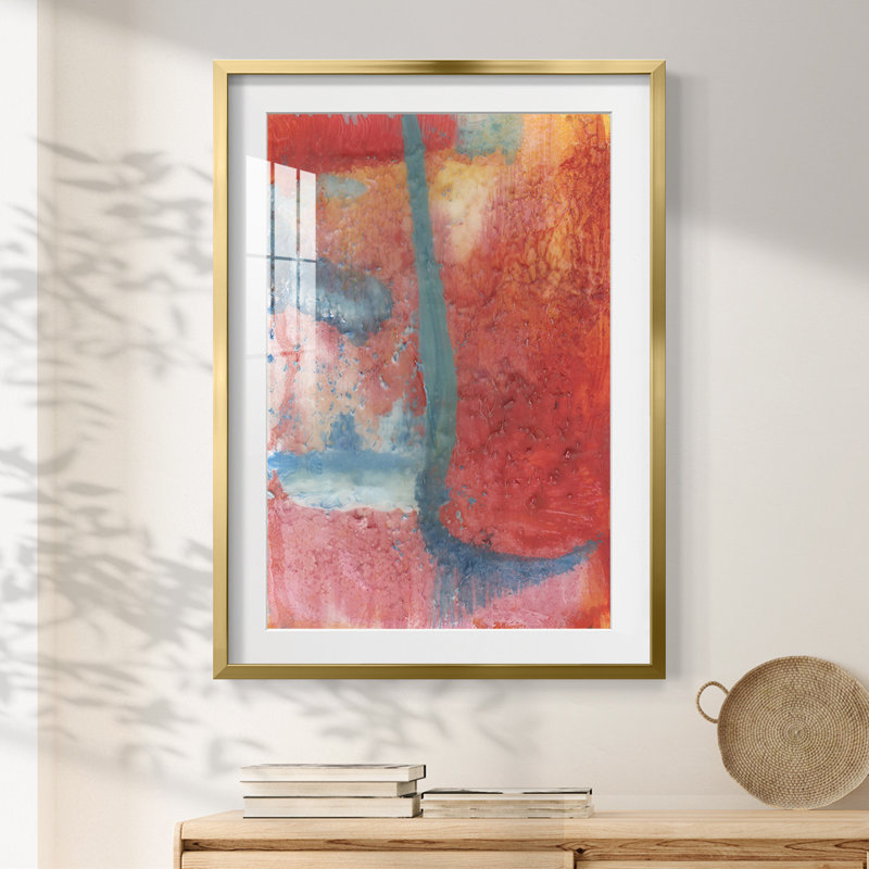 Printemps étape II - impression encadrée, H 25,5 po x l 17,5 po, Doré