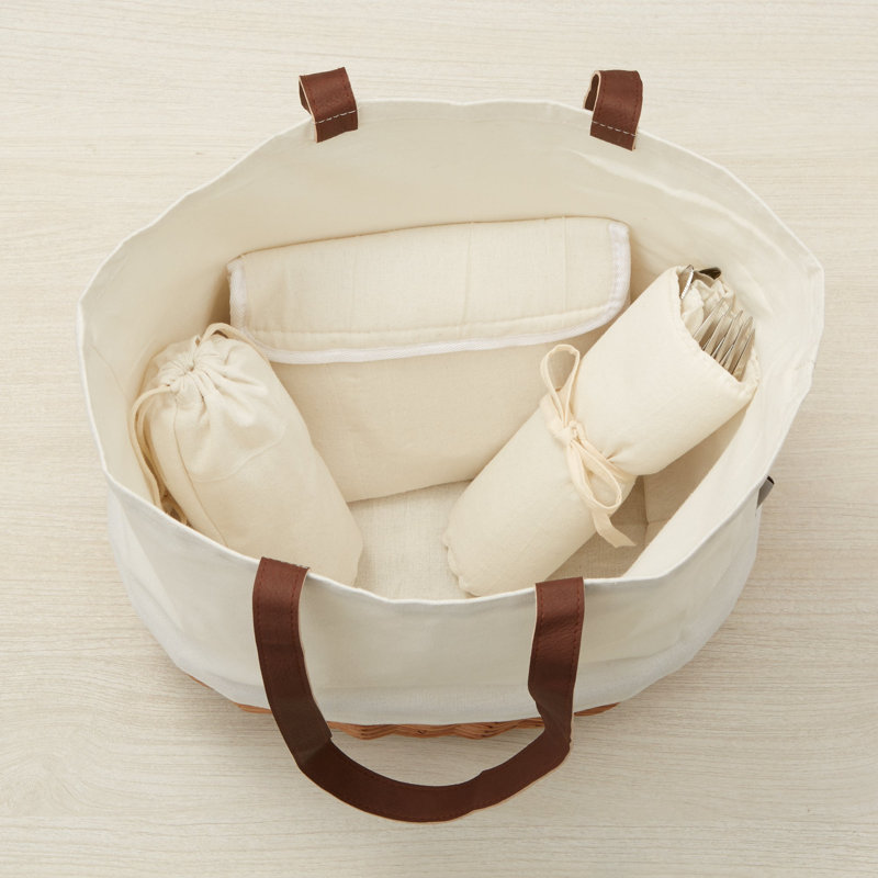 Embroidered Picnic Basket For Two, Yes