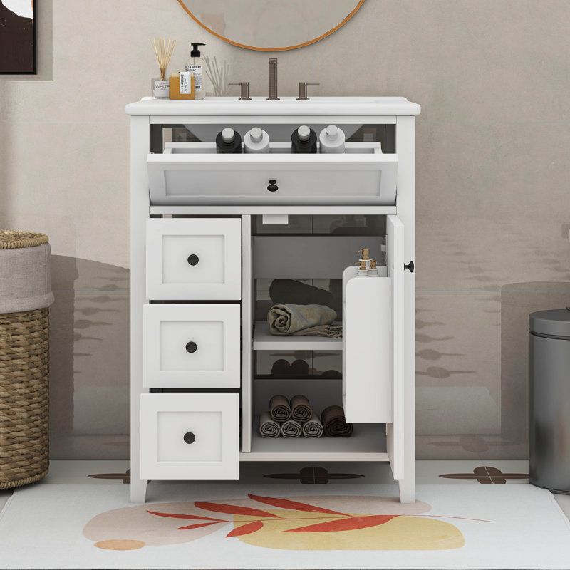 Armoire de rangement moderne avec tiroirs Modern, Blanc