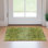 Tapis olive Prisco lavable à la machine de qualité supérieure