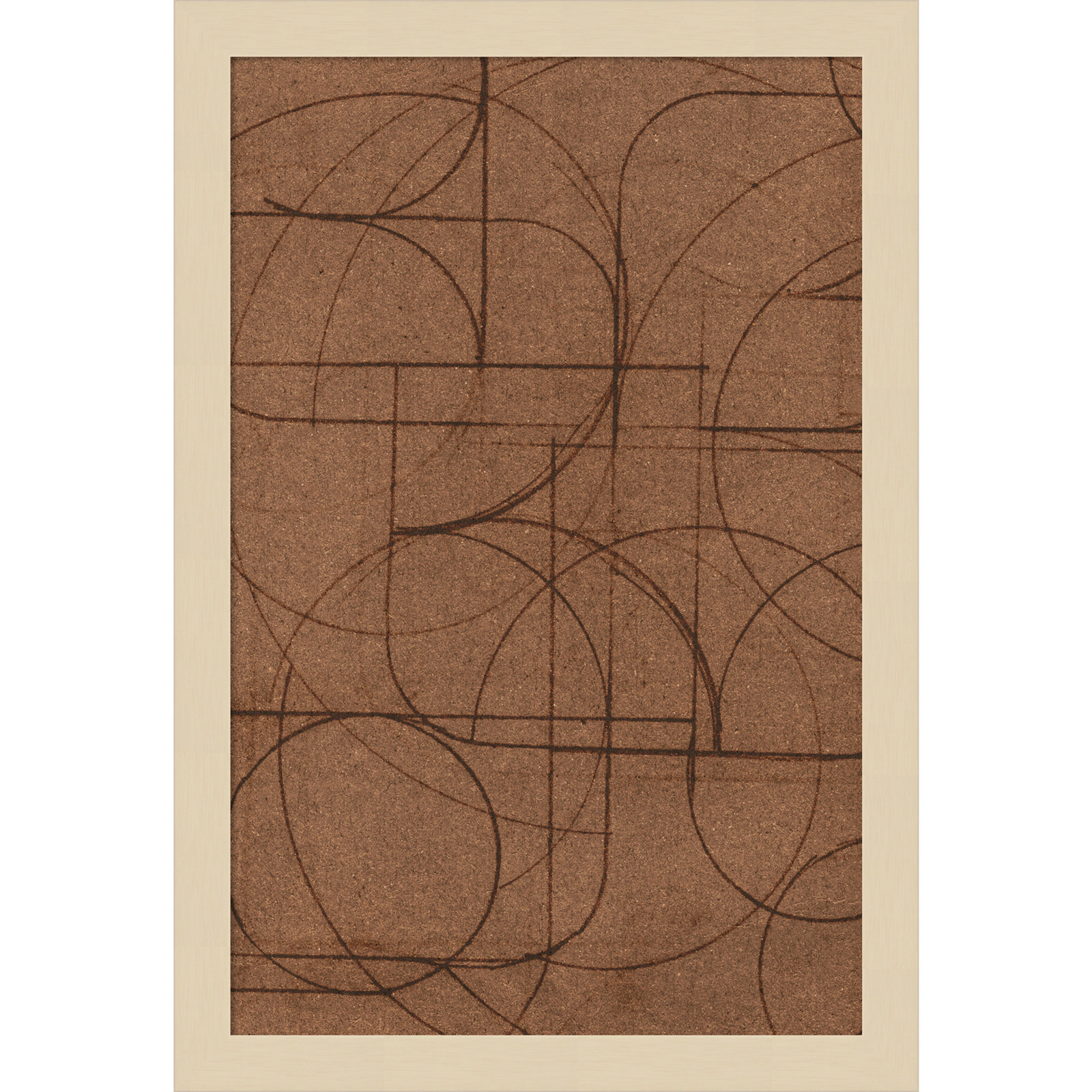 Curved 1 Print by Dan Hobday, 17" H x 12" W, Brown Framed Print without Mat