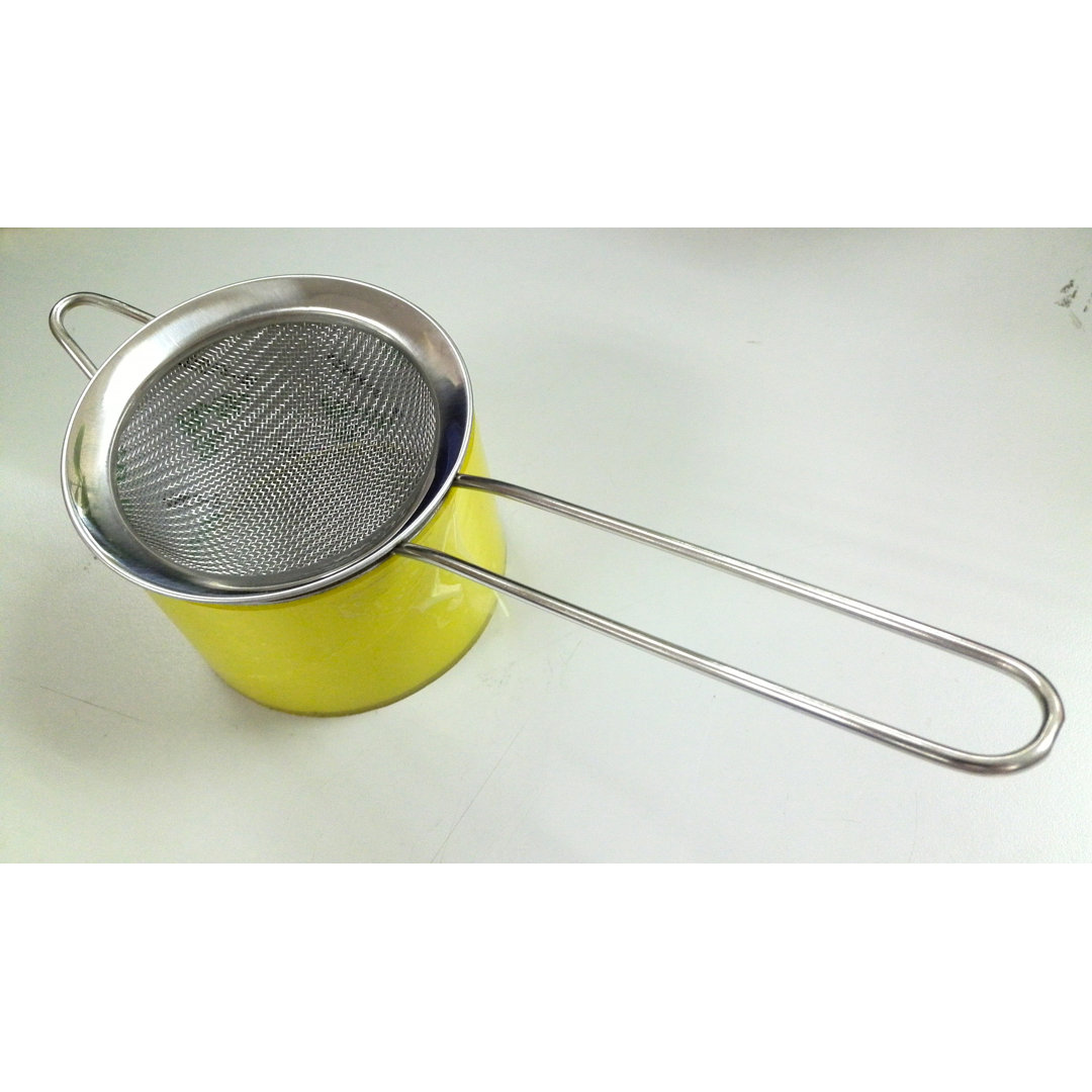 3" Fine Single Mesh Food Strainer, Flour, Pasta Noodles, Tea, Cocktails Sieve/Filter FixtureDisplays