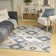 Marther Flatwoven Wool Ivory Blue Modern Indoor Rug