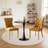 Dining Table Set,  24" Round Dining Table And 2 Velvet Dining Chairs With Gold-plated Legs-738060566-737608189