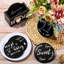 6Pc Black Wooden Heart Coasters With Holder-2021006881