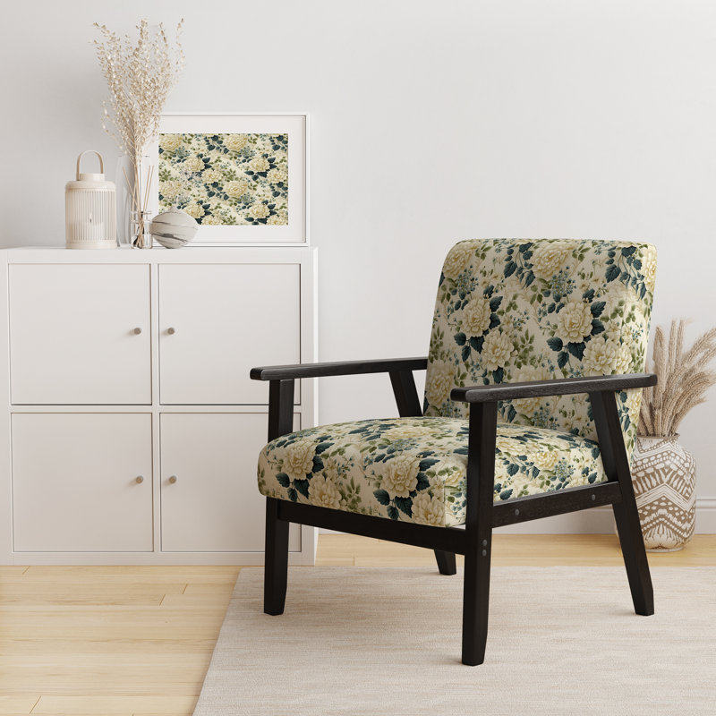 Chaise d'appoint florale Cobalt, Motif victorien en treillis de dentelle rétro IV
