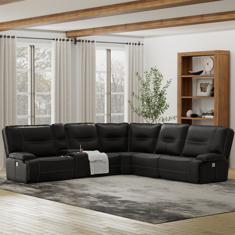 Canapé modulaire Pomona, Noir