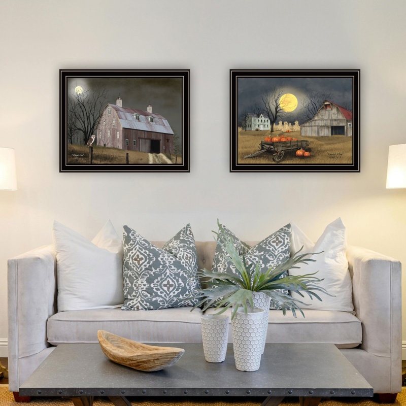 «Trendy Decor» 4U 2 pièces Vignette Autumn Moonlit Nights Black, Noir