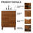 24''Brown Modern Free-Standing Single Bathroom Vanity Set