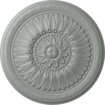 Endurathane Temple Ceiling Medallion, 24"OD x 1 5/8"P (Fits Canopies up to 9 1/4"), Factory Primed