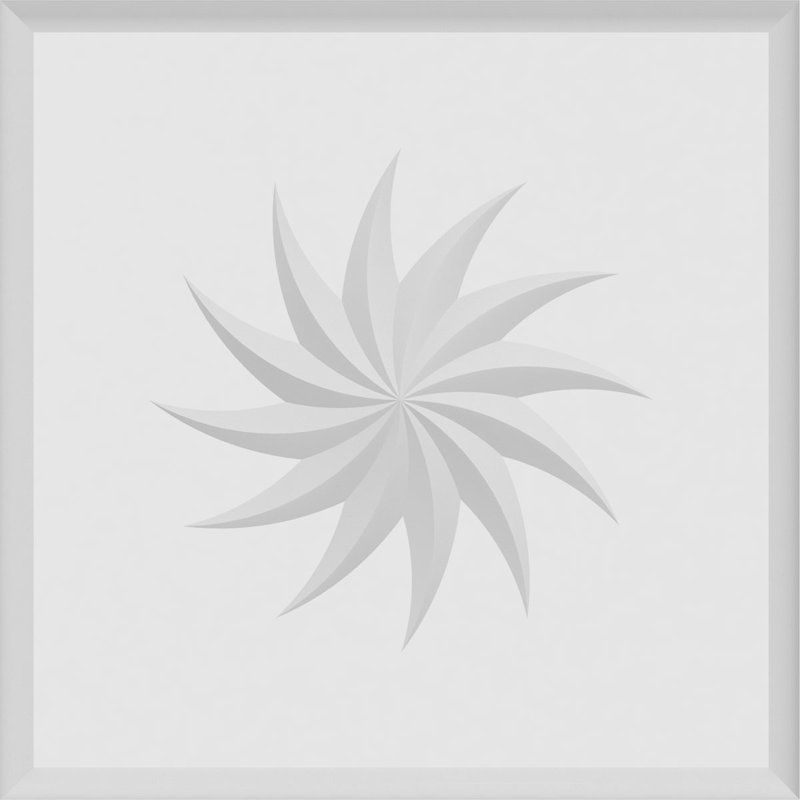 Rosette standard en spirale Sedgwick avec bord arrondi, H 5 po x l 5 po x P 1 po