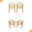 Chaise de salle à manger avec accoudoirs Chandigarh (ensemble de 2)-120675785