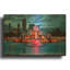  «Buckfountain Red Colors» par Larry Malvin, art mural en métal doré, 36 po x 24 po-1538849074