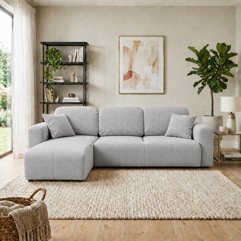 Safila 3 Seater Sofa Bed, Left Hand Facing Corner Sofa