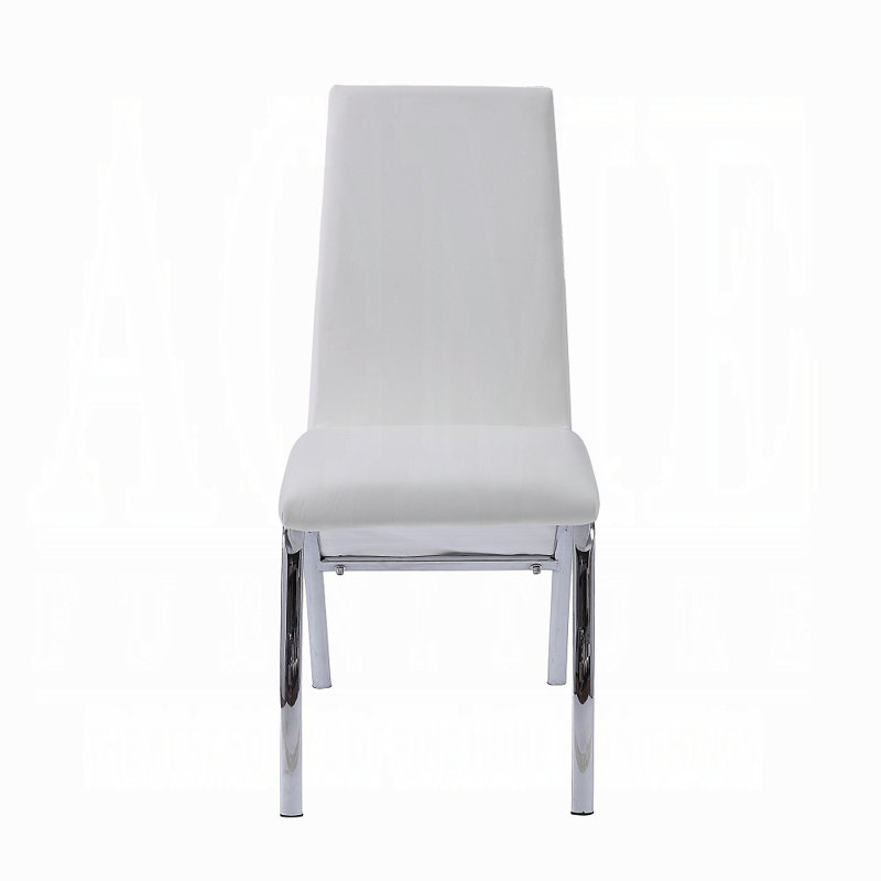 Chaise d'appoint Pervis (lot de 2), Blanc