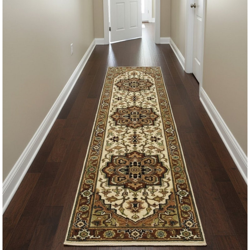 Tapis de couloir oriental vert en laine noué à la main 2 pi 6 po x 9 pi 11 po Rigsbee