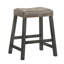Rustic Backless Counter Stool Set Of 2 – 25 Inch Wooden Farmhouse Barstool With  Leather Seat (No Including  Table)-662658058