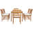 6 - Person Teak Wood Patio Dining Set with Rectangular Table , Cushions Included