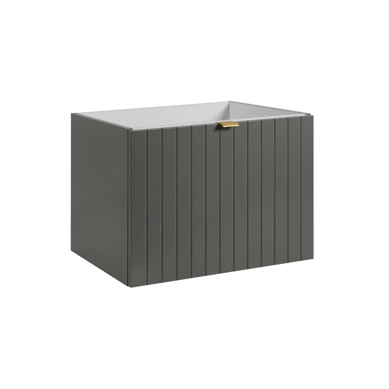 591cm Wall Mounted Single Bathroom Vanity Base Only, Grey
